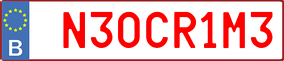 Trailer License Plate